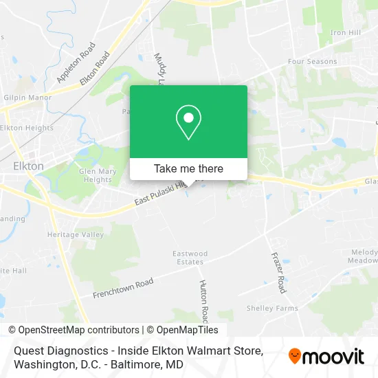 Quest Diagnostics - Inside Elkton Walmart Store map
