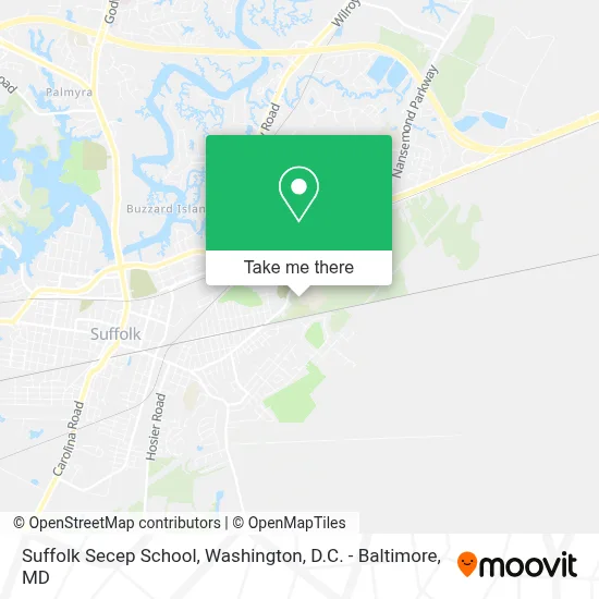 Suffolk Secep School map
