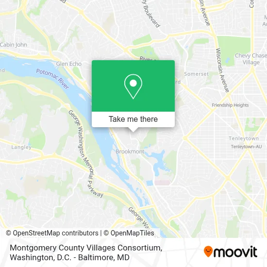 Montgomery County Villages Consortium map
