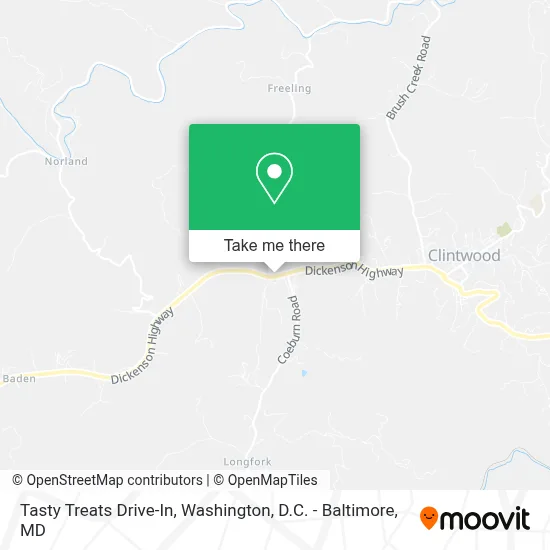Tasty Treats Drive-In map