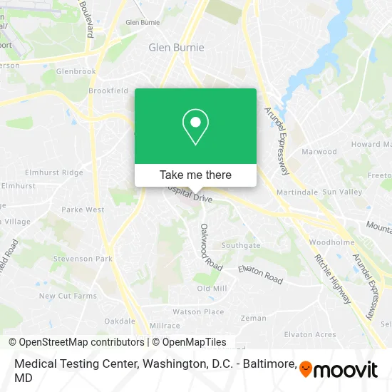 Medical Testing Center map
