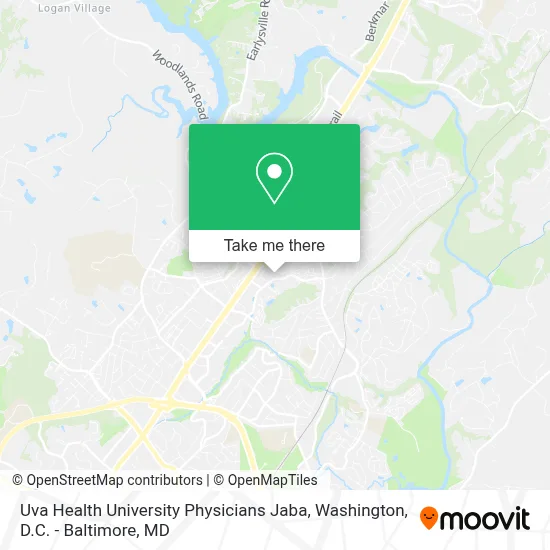 Uva Health University Physicians Jaba map