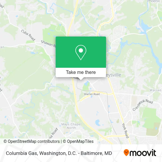 Columbia Gas map