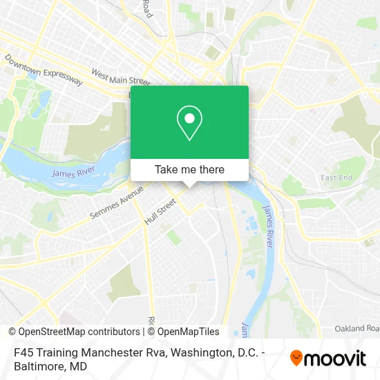 F45 Training Manchester Rva map