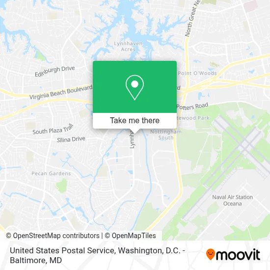 United States Postal Service map