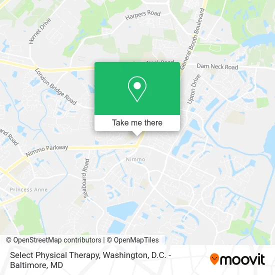 Select Physical Therapy map
