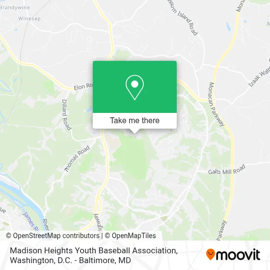 Madison Heights Youth Baseball Association map