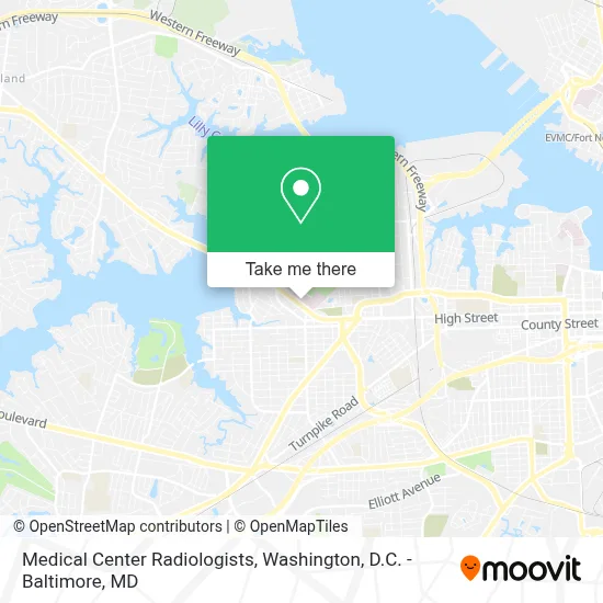 Medical Center Radiologists map