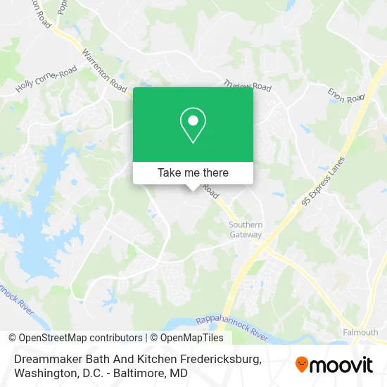 Dreammaker Bath And Kitchen Fredericksburg map