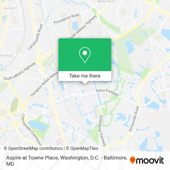 Aspire at Towne Place map