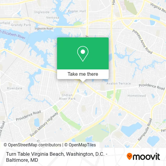 Turn Table Virginia Beach map