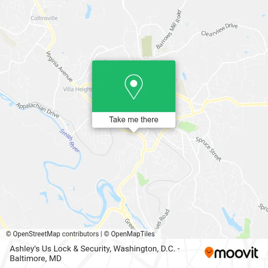 Ashley's Us Lock & Security map