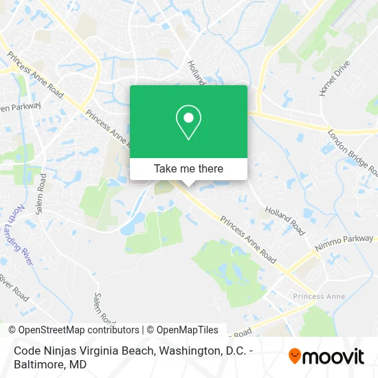 Code Ninjas Virginia Beach map