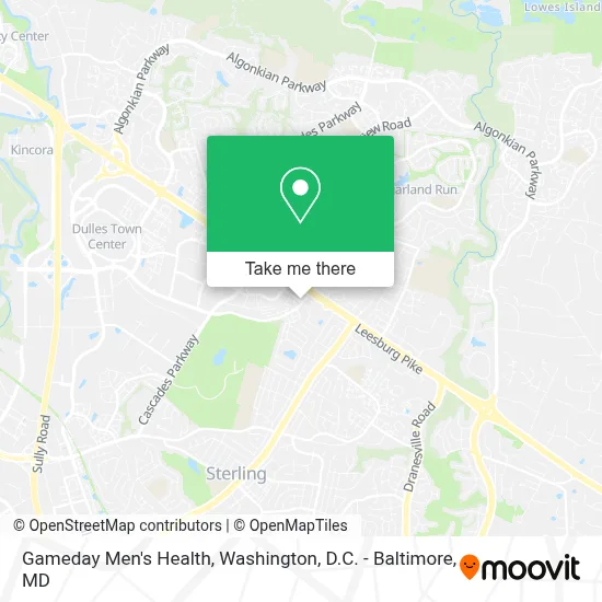 Gameday Men's Health map