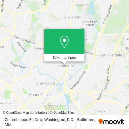 Colombianos En Dmv map