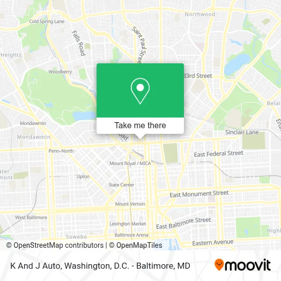 K And J Auto map