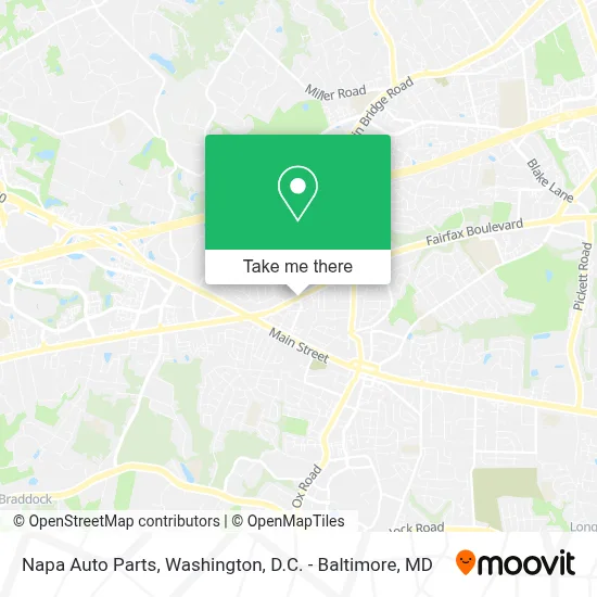 Napa Auto Parts map