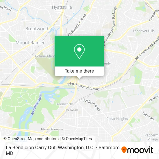 La Bendicion Carry Out map