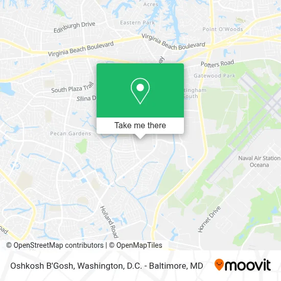 Oshkosh B'Gosh map