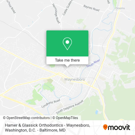 Hamer & Glassick Orthodontics - Waynesboro map