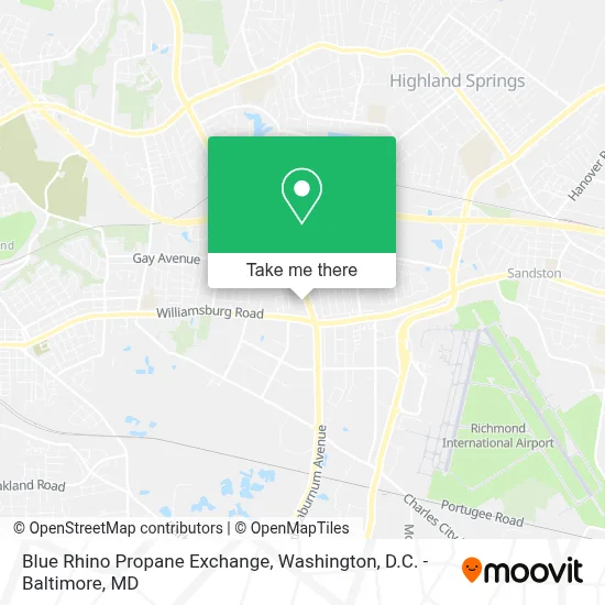 Blue Rhino Propane Exchange map
