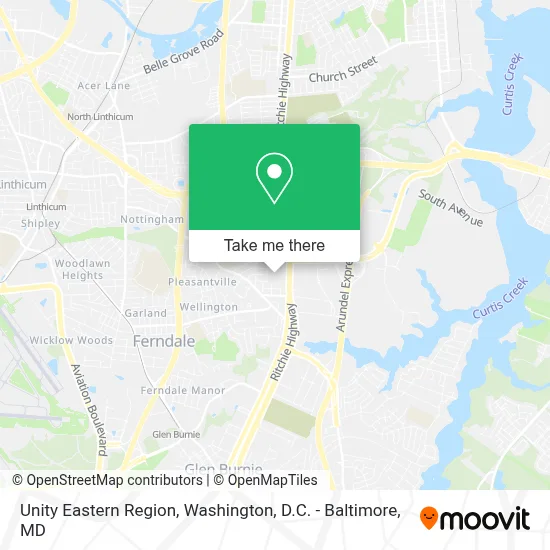 Unity Eastern Region map