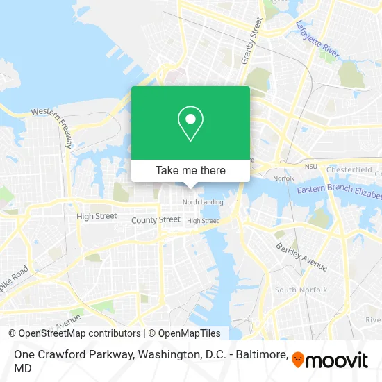 One Crawford Parkway map