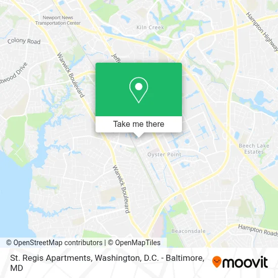 St. Regis Apartments map