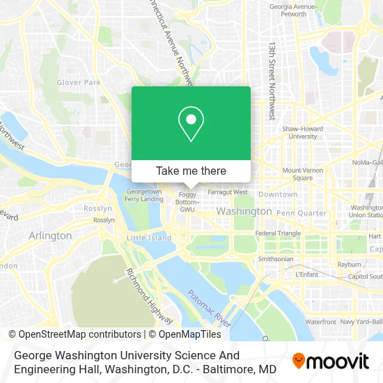 George Washington University Science And Engineering Hall map