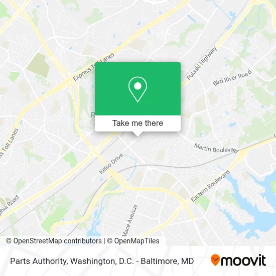 Parts Authority map