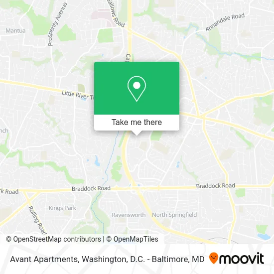 Avant Apartments map