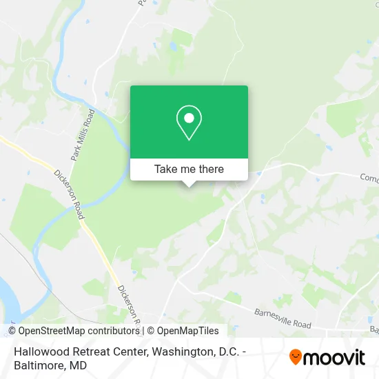 Hallowood Retreat Center map