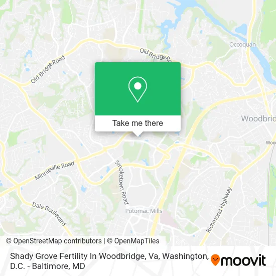 Shady Grove Fertility In Woodbridge, Va map