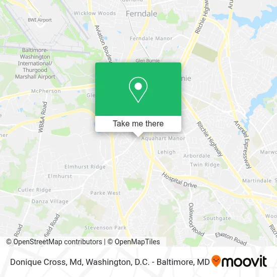 Donique Cross, Md map