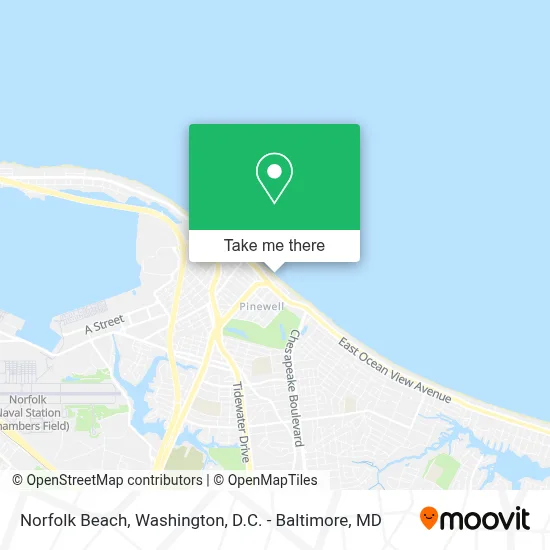 Norfolk Beach map