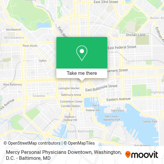 Mercy Personal Physicians Downtown map
