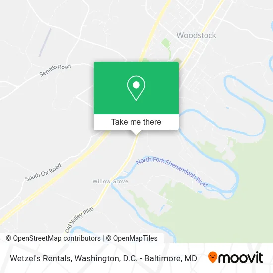 Wetzel's Rentals map