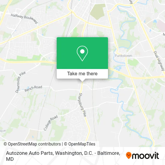 Autozone Auto Parts map
