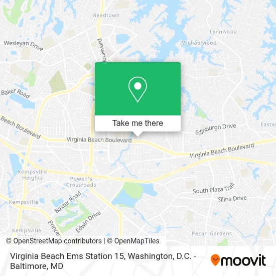 Virginia Beach Ems Station 15 map