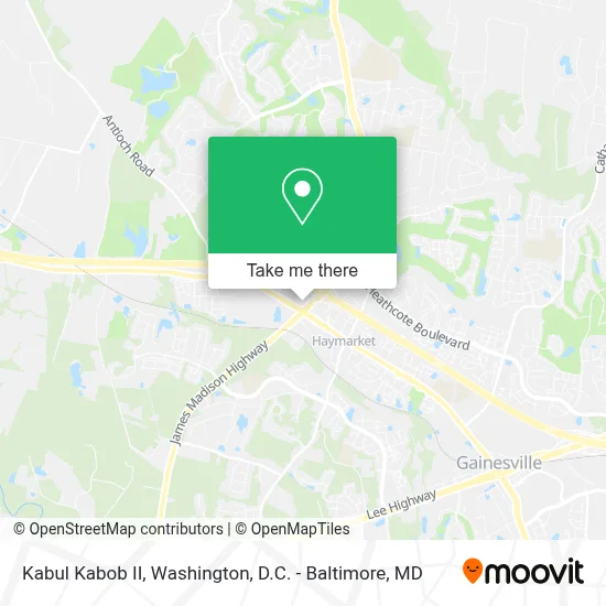 Kabul Kabob II map