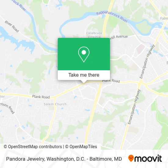 Pandora Jewelry map