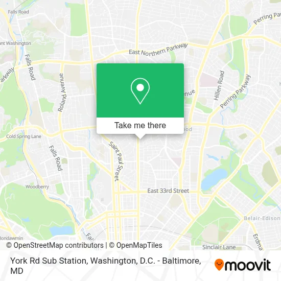 York Rd Sub Station map