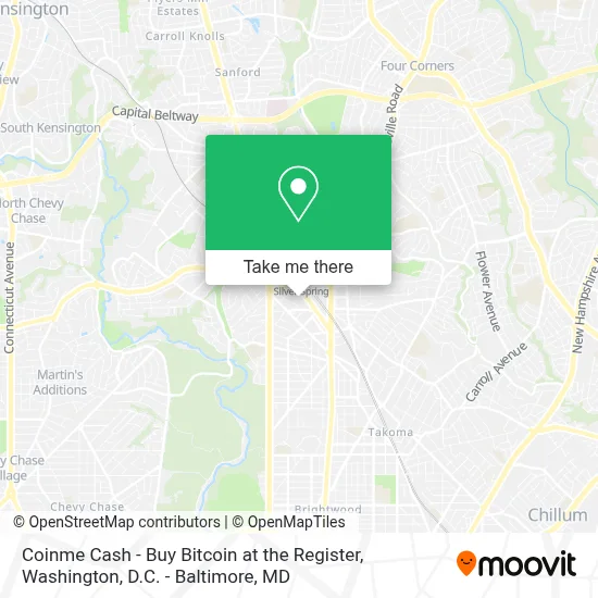 Coinme Cash - Buy Bitcoin at the Register map