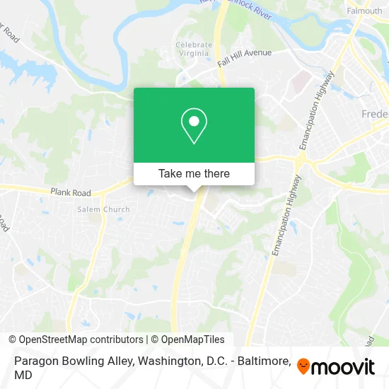 Paragon Bowling Alley map