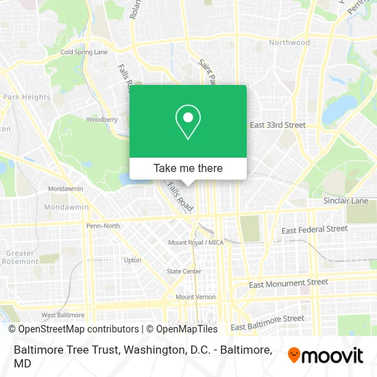 Baltimore Tree Trust map
