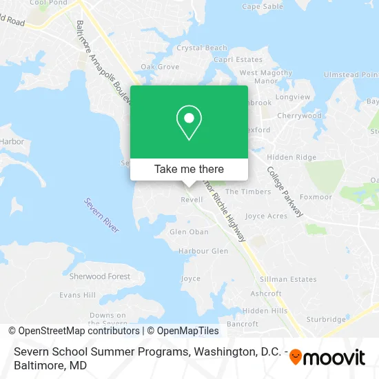Severn School Summer Programs map