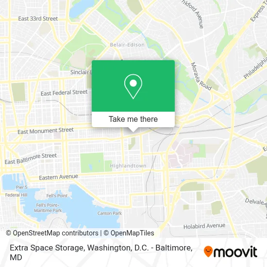 Extra Space Storage map