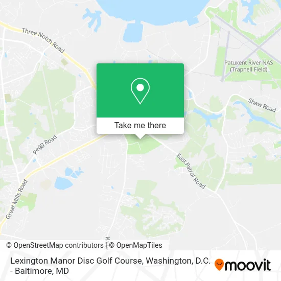 Lexington Manor Disc Golf Course map