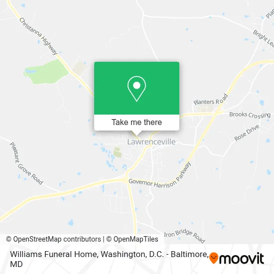 Williams Funeral Home map