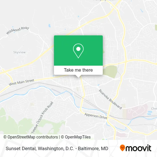 Sunset Dental map